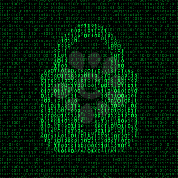locked padlock on binary code background. computer data protection concept vector illustration - eps 8