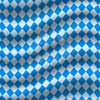 Oktoberfest blue checkered flag background. vector illustration