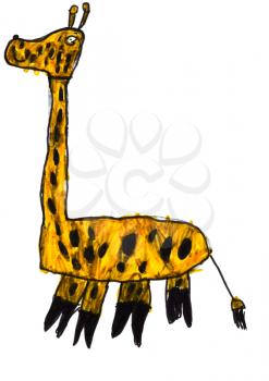 childs drawing - giraffe