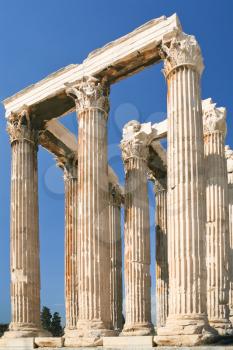 colonnade of Temple of Olympian Zeus, Athens, Greece