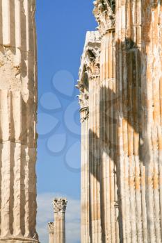 Corinthian columns of Temple of Zeus, Athens, Greece