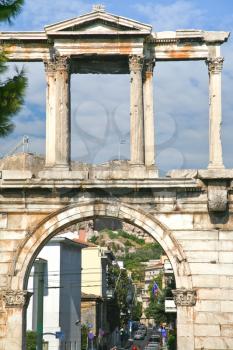 Arch of Hadrian in Athens, Greece