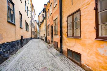 street in old town Galma Stan, Stockholm, Sweden