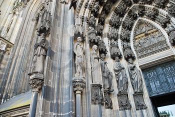 Door of cathedral in Cologne in Germany