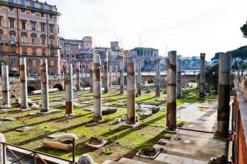 ruins on Capitoline Hill in Rome, Italy