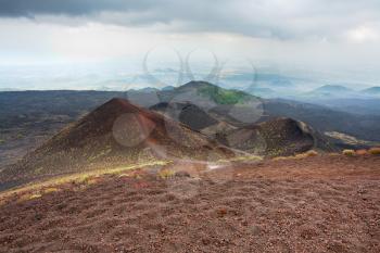 view on Etna craters, Sicily, Italy