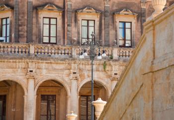 baroque style house in Noto, Sicily