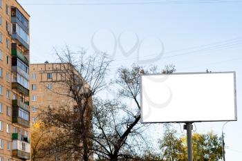 urban outdoor advertising - white cut out big advertisement billboard outdoors