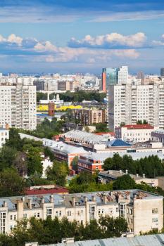 urban residential areas under the blue sky, Moscow
