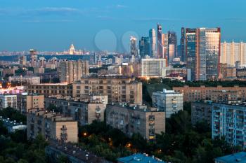 summer twilight over Moscow city