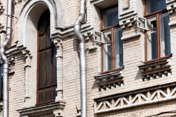 facade of typical residential house of the early 20th century in Moscow