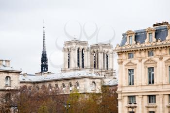 Paris buildings in early spring