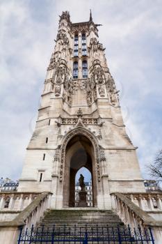 flamboyant gothic style Saint-Jacques tower in Paris