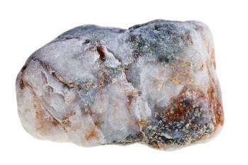 Dolomite pebble stone isolated on white background