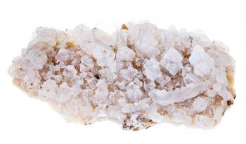 crust of salt from Dead Sea coast isolated on white background