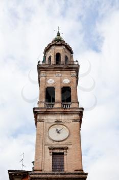 old clock tower near Centro Stranieri (Foreign office), in Parma, Italy