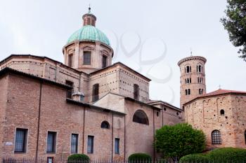 view of archiepiscopal museum and chapel in Ravenna, Italy