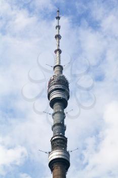Ostankino television tower in Moscow, Russia
