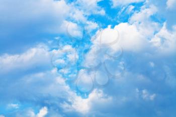 cumulus cloudscape in blue summer sky