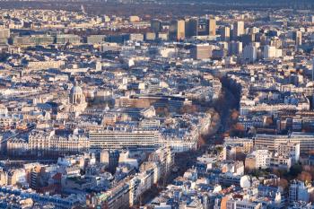 view on Paris France in winter afternoon