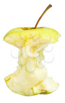 bit of golden delicious apple isolated on white background