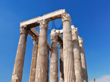 colonnade of Temple of Olympian Zeus, Athens, Greece