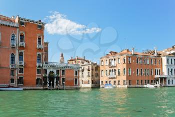 facades of houses along grand canal, Venice, Italy