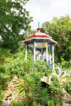 pavilion in green Nikitsky Botanical Garden, Crimea
