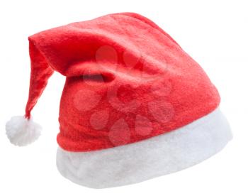 christmas symbol - xmas red santa hat isolated on white background