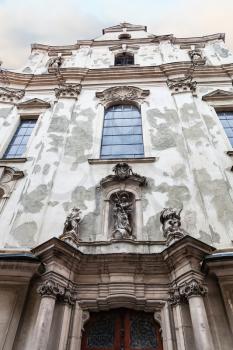 travel to Brno city - facade of Church of St. John and Loreto of Minorite Monastery, Brno, Czech