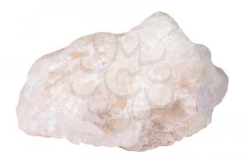 macro shooting of specimen natural rock - piece of Baryte (barite) mineral stone isolated on white background