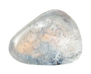 natural mineral gem stone - rhinestone (rock-crystal) gemstone isolated on white background close up
