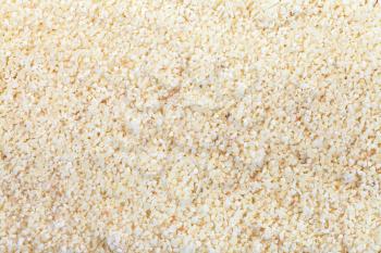 food background - durum wheat semolina flour close up
