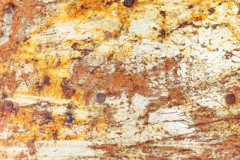 grunge texture - old rusty metallic surface of tin-plate close up