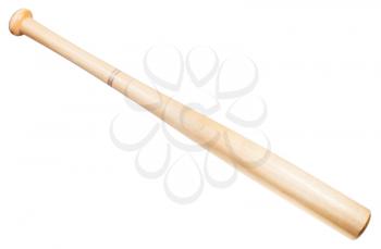 wooden baseball bat isolated on white background