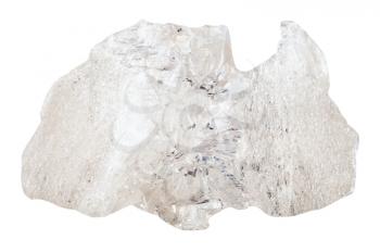 macro shooting of specimen of natural mineral - Danburite crystal isolated on white background
