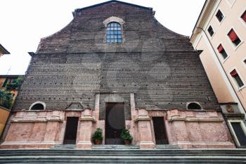 travel to Italy - facade of church Aula Magna Ex Chiesa di Santa Lucia in Bologna city