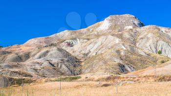 travel to Italy - mountain landscape of inner part of Sicily in summer day
