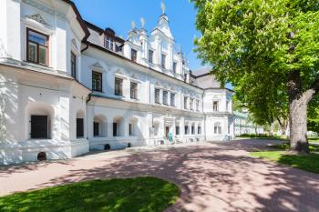 KIEV, UKRAINE - MAY 5, 2017: House of the Metropolitan in yard of Saint Sophia Cathedral in Kiev. The cathedral is the first heritage site in Ukraine to be inscribed on the World Heritage List