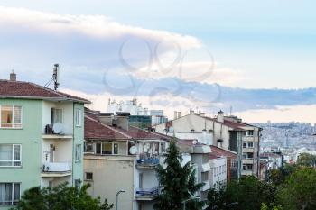 Travel to Turkey - Kizilay residential district in Ankara city in spring evening