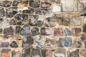 texture of cobble stone wall in Berlin city (wall of St. Mary's Church (Marienkirche) in Berlin city)