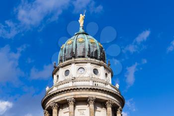 travel to Germany - top of French Cathedral (Franzosischer Dom) in Berlin city in september