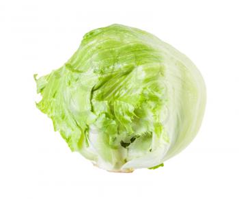 crisphead of iceberg lettuce isolated on white background