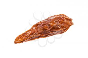 dried Bird's eye chili (Thai pepper) isolated on white background