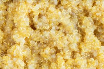 food background - surface of boiled porridge from quinoa grains