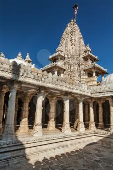 Carved Jain temple in Ranakpur. Rajasthan, India