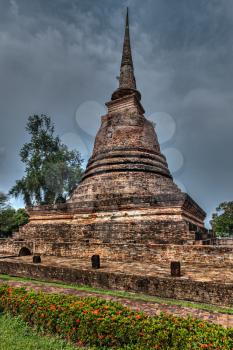Old chedi (Buddhist stupa) in Sukhothai, Thailand