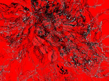 Black and white cobweb on a red as abstract background.Digitally generated image.