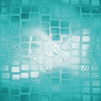 Azure square shape abstract background.Digitally generated image.