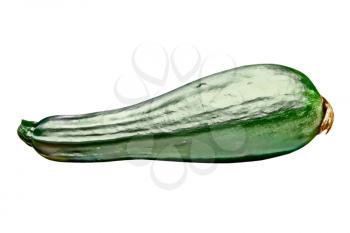 Zucchini vegetable taken closeup isolated on white background.Digitally generated image.